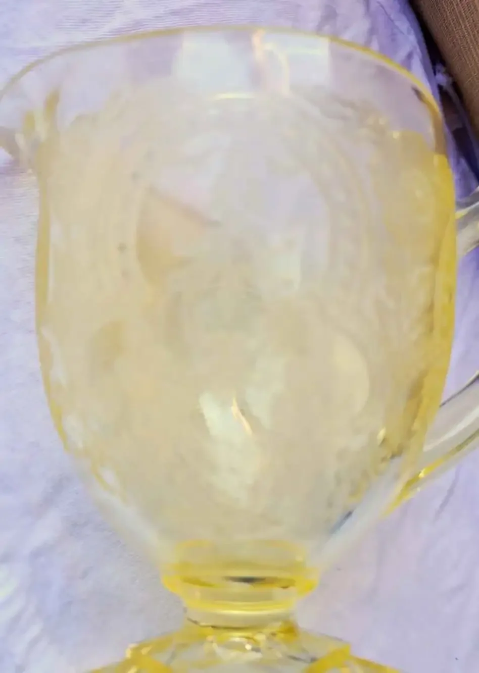 Indiana Yellow Depression Glass Horseshoe Pattern Creamer Pitcher